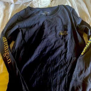 University of Michigan Vineyard Vines Long Sleeve Shirt NWOT